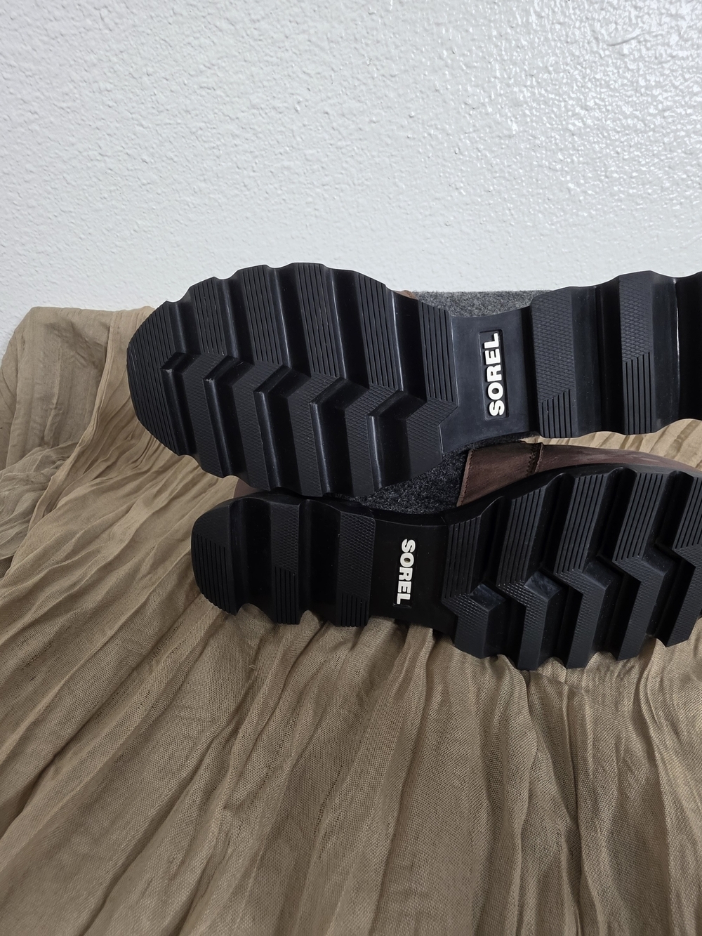 Sorel Joan Of Arctic Wedge III Lexi Boots Size 9 Waterproof Leather & Grey Felt - Picture 11 of 11